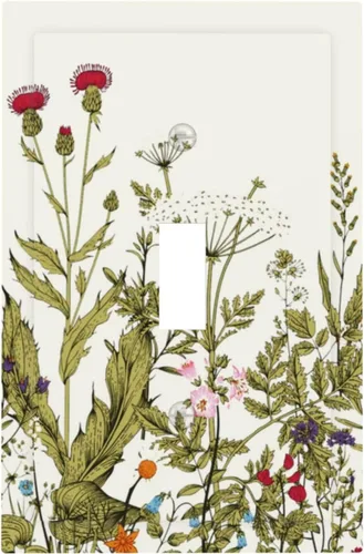 Miniatura 73 de Placa de pared decorativa en blanco de 1 gang sin dispositivo para receptáculo hippie de mediados de siglo 1970 años 60 abstracto boho años 70 sol