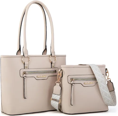 Montana West 2 piezas de conjuntos de bolsos para mujer, grandes bolsos de mano, lindos bolsos cruzados