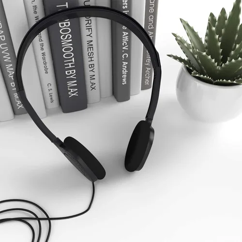 Maeline Auriculares para estudiantes con micrófono, auriculares estéreo negros con micrófono para niños en línea, biblioteca, escuela, avión,