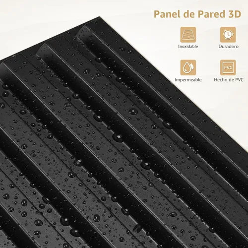 Miniatura 2 de Heikki Paquete de 30 Paneles de Pared 3D para Decoración de Pared Interior, Paneles de Pared con Textura de Flores de PVC para Sala de Estar