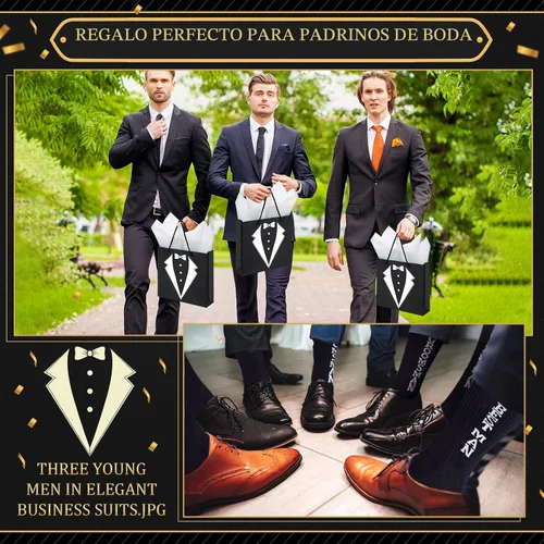 Miniatura 6 de 60 piezas de regalos para padrinos de boda, caja de propuesta para padrinos de boda con vasos de chupito, calcetines, gafas de sol, bolsa de aseo