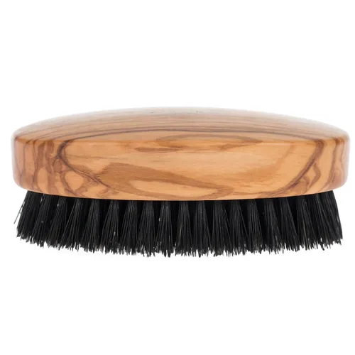 Miniatura 5 de Fendrihan Cepillo de pelo militar de cerdas de jabalí y madera de olivo, cerdas medianas rígidas, fabricado en Alemania Olivewood