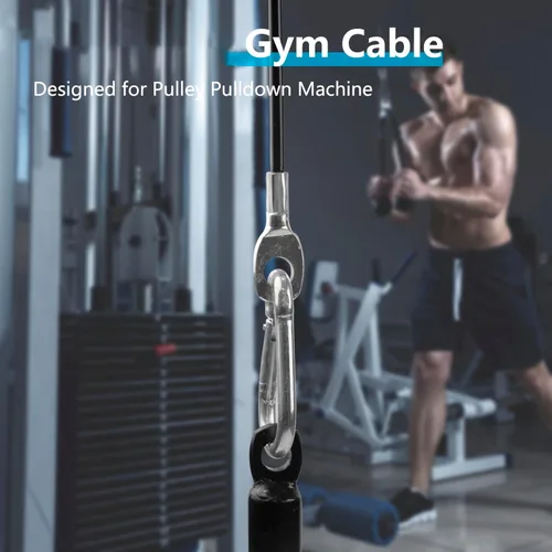 Miniatura 5 de LFJ Replacement Gym Cable with Stopper Ball Fitness Pulley Cable Steel Wire Rope for Cable Machine Home Gym Weight Lift Pulley System Negro