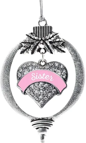 Miniatura 80 de Inspired Silver Adornos festivos de dije de corazón pave de plata con circonitas cúbicas