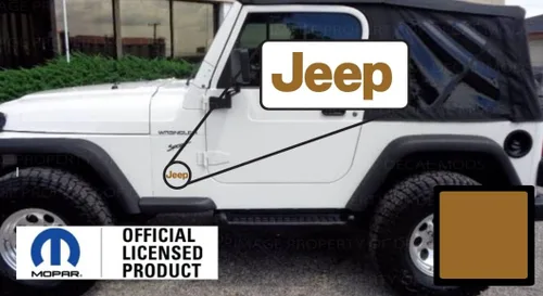 Miniatura 14 de 97-06 TJ Fender Small Jeep Side Logo Graphic para Jeep Wrangler TJ (1997-2006) (juego de 2) SJ3Y6 Baby Pink
