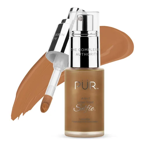 Miniatura 9 de PÜR MINERALS 4-in-1 Love Your Selfie Foundation & Concealer - Longwear Medium-to-Full Coverage Liquid Makeup Foundation with Hydrating Blend for