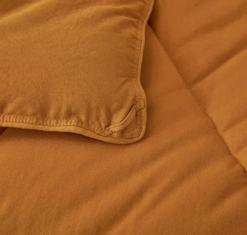 Miniatura 7 de Chezmoi Collection Rory - Juego de edredón de microfibra acolchada triangular de 2 piezas, ropa de cama geométrica ligera lavada suave, individual