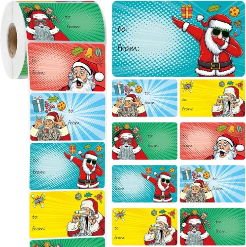 Miniatura 16 de Outus 500 Piezas Etiquetas de Navidad Autoadhesivas Etiquetas de Regalo para Regalos de Navidad Etiquetas de Nombre de Navidad Pegatinas para Papel