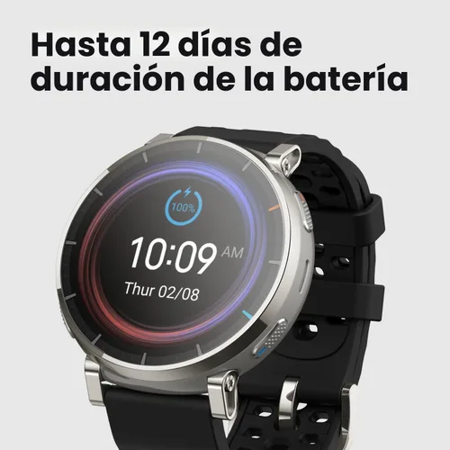 Miniatura 5 de Amazfit Active 3 Premium GPS Running Smart Watch, pantalla AMOLED Sapphire de 1.32 pulgadas, batería de 12 días, 4 GB de almacenamiento, mapas sin