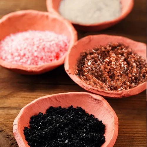 Miniatura 6 de Muestra de sal marina gourmet, 2 paquetes múltiples de sales molidas finas del Himalaya y gris francés, alaea roja hawaiana y sales de grano grueso