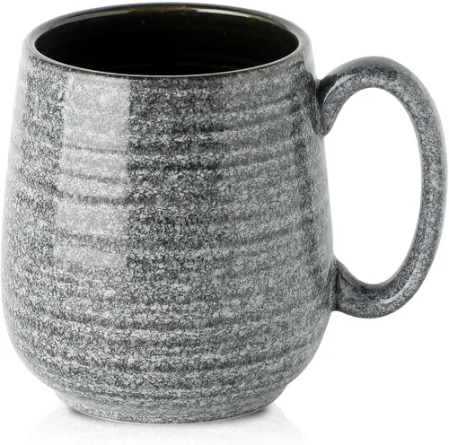 Miniatura 16 de HASENSE - Taza de café de cerámica grande de 20 onzas con gran asa, taza de té de cerámica para oficina y hogar, taza grande de regalo para papá