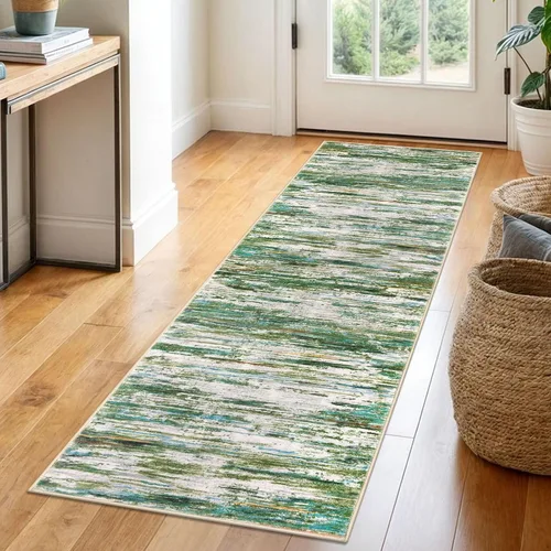 Miniatura 103 de SIILOOM 2 x 3 Alfombra moderna y abstracta para entrada, alfombra neutra azul marino gris multicolor súper suave de área pequeña, alfombras lavables