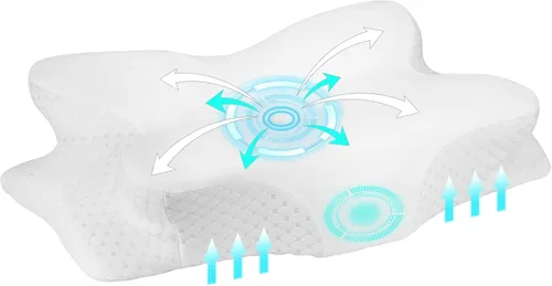 Miniatura 11 de Almohadas de espuma viscoelástica, almohada ergonómica para aliviar el dolor de cuello, almohada de cama para dormir, almohada cervical