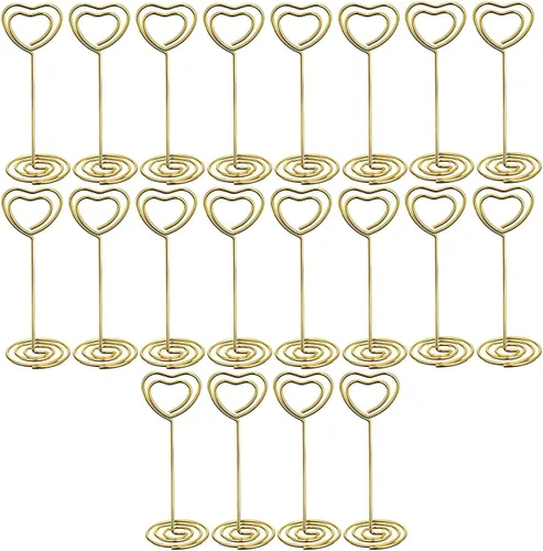 Miniatura 3 de Soporte para números de mesa de boda, paquete de 20 portatarjetas de nombre, soporte para fotos (paquete de 20, negro)