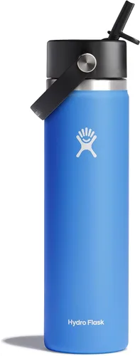 Miniatura 39 de Hydro Flask Botella de agua – Acero inoxidable aislado – Tapa flexible con popote de boca ancha, antiderrames, a prueba de fugas y recargable en 32