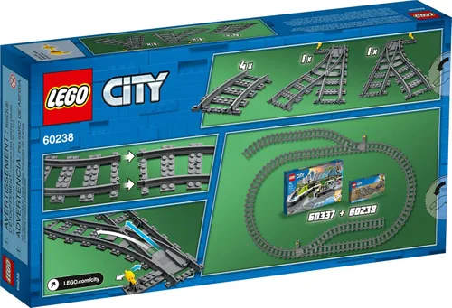 Miniatura 4 de LEGO City Trenes Switch Tracks 60238 - Juego de juguetes de construcción para niños, niñas y niños a partir de 5 años (8 piezas)
