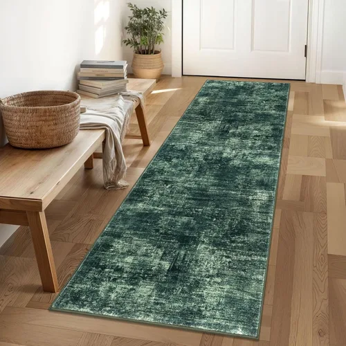 Miniatura 95 de IOHOUZE Alfombra pequeña abstracta de 2 x 3 pies, alfombra de entrada lavable para entrada interior, alfombras con respaldo de goma, alfombra gris