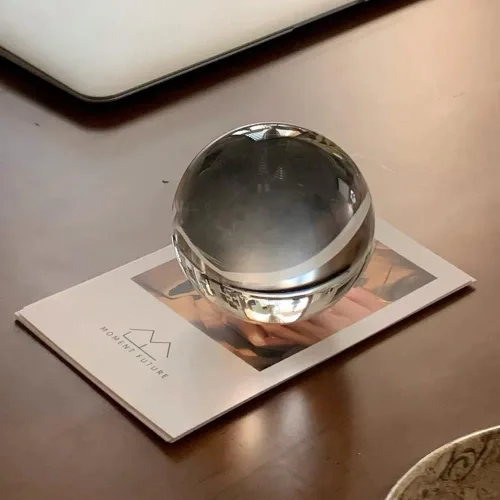 Miniatura 6 de Bola de cristal K9, bola de cristal transparente, esfera mágica para decoración, fotografía de lentes, meditación, adivinación de mirada, adorno