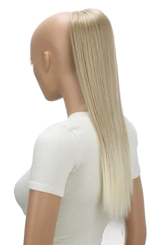 Miniatura 25 de CAISHA Extensión de cola de caballo de 22" con cordón voluminoso Straigtht negro-marrón PH503