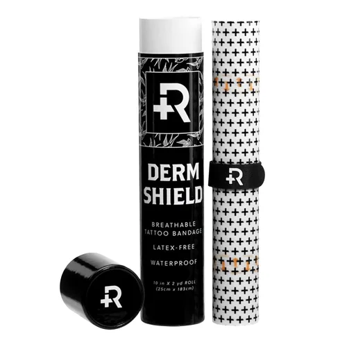 Recovery Aftercare Derm Shield - Parche para cubrir tatuajes - Vendaje para el cuidado posterior de tatuajes sin látex e impermeable - Película mate