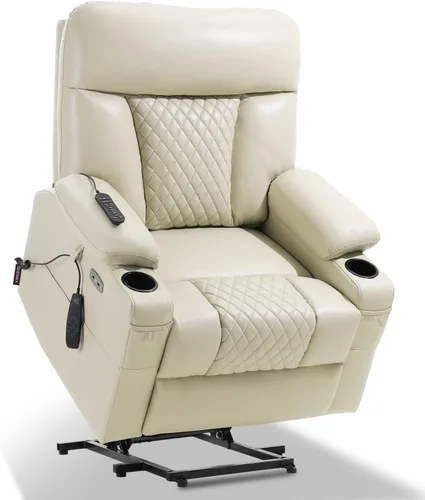 EONIX SLRY019020 - Silla reclinable eléctrica para adultos mayores con calor y masaje, sillas reclinables eléctricas resistentes de 400 libras para