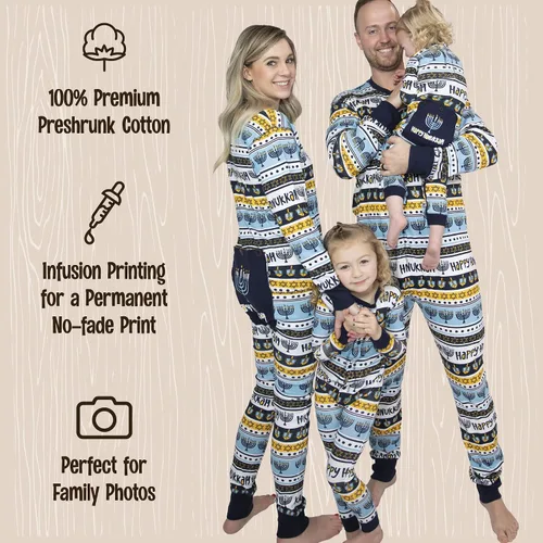 Miniatura 40 de Lazy One - Pijamas navideñas a juego con solapa trasera; para perros, bebés, niños, adolescentes y adultos