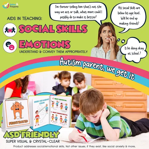 Miniatura 2 de Autismo & Prosperidad Tarjetas de Aprendizaje de Emociones y Habilidades Sociales para Niños Autistas Niños con TEA Niños Niñas Adolescentes