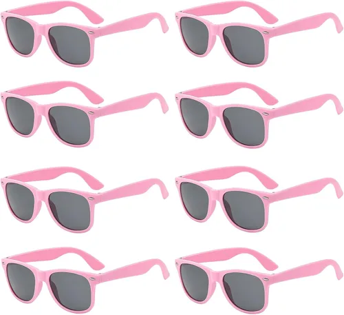 Pibupibu Suministros para regalos de fiesta de colores neón - Gafas de sol unisex paquete de 8 unidades