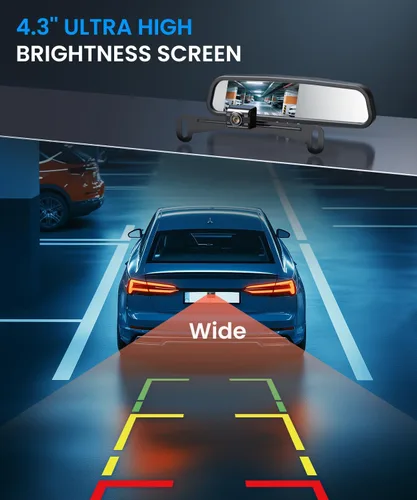 Miniatura 6 de Auto-Vox Cámara de respaldo de espejo retrovisor: Cámara de respaldo inalámbrica OEM HD de 4.3 '' con sistema de visualización inteligente