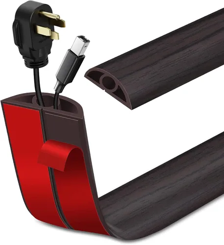 Miniatura 15 de Cubierta de Cable para Piso Autoadhesiva Ocultador de Cables Cubiertas de Cable de Extensión para Piso Protector de Cable de Alimentación para Piso