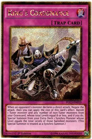YU-GI-OH! - Consonancia del Rey (PGL3-EN019) - Oro Premium: Oro Infinito - 1ª Edición - Gold Secret Rare