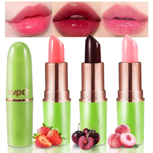 Miniatura 21 de evpct 2 piezas de bálsamos labiales tintados de uva, cambio de color de labios, bálsamo de labios, tono rosa claro, maquillaje de labios, 2 piezas