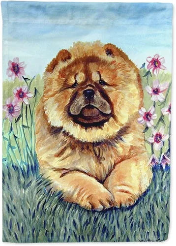 Miniatura 8 de Caroline's Treasures 7020GF Chow Chow - Bandera de jardín decorativa para patio exterior, obras de arte de patio, macizos de flores
