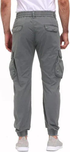 Miniatura 3 de LEPOAR Pantalones cargo de senderismo para hombre, ajustados, elásticos, ligeros, casuales, con bolsillos, cintura con cordón