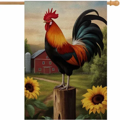Miniatura 11 de AOYEGO Daisy - Bandera de bienvenida para casa, de 28 x 40 pulgadas, grande, vertical, de doble cara, abejas en una margarita blanca salvaje