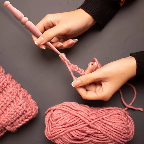 Miniatura 4 de Ommi - Ganchos de ganchillo con mango ergonómico, gancho de ganchillo hecho a mano de 7 pulgadas, aguja de tejer, tejido de hilo para manualidades