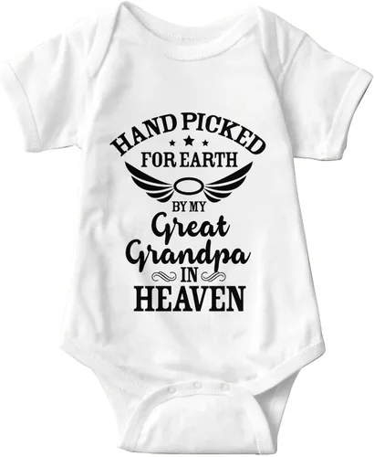 listery Mono escogido a mano para la Tierra por mi bisabuela y bisabuelo en el cielo, mameluco para bebés, niños y niñas