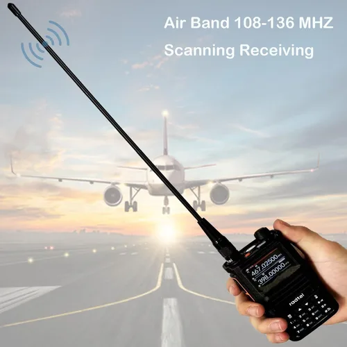 Miniatura 2 de Antena de Aviación Radtel 108-136Mhz, Antena de Banda Aérea SMA-Hembra de 14.96 Pulgadas para Walkie Talkie Compatible con Baofeng 5RM Radtel RT-730