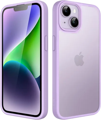 Miniatura 27 de JETech Funda mate para iPhone 14 de 6.1 pulgadas, a prueba de golpes, protección contra caídas de grado militar, cubierta trasera translúcida