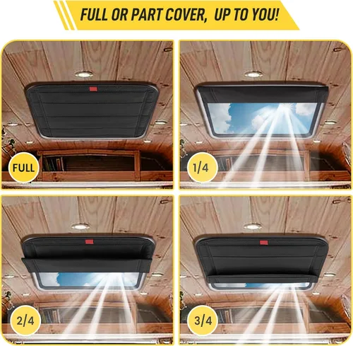 Miniatura 5 de Magnetic RV Vent Cover - 16.25 x 16.25 Inch Foldable Magnet RV Blackout Window Shade Sun Cover with UV Protection and Waterproofing, Comes with