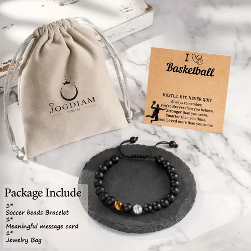 Miniatura 6 de Pulsera de béisbol, fútbol, baloncesto, hockey, golf, fútbol, regalos para niños y hombres