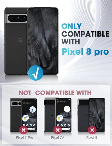 Miniatura 2 de i-Blason Funda para Google Pixel 8 Pro con protector de pantalla integrado [compatible con identificación de huellas dactilares] Funda protectora