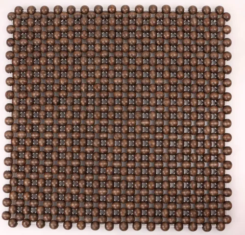 Miniatura 4 de Protector de asiento con cuentas de madera natural, almohadilla transpirable, fresca y cómoda para verano, cojín masajeador (cuadrado)