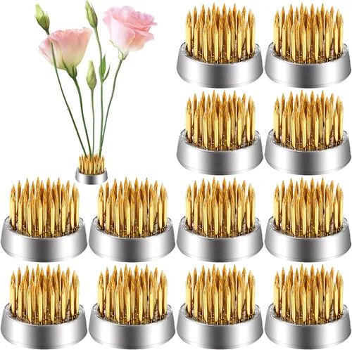WUWEOT Kenzans - Paquete de 12 soportes redondos para ranas florales, mini rana floral, soporte para alfileres de flores de 0.9 pulgadas,