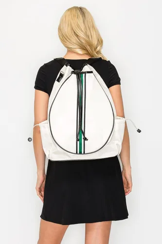 Miniatura 6 de Bolsa de tenis para mujer, bolsa de raqueta elegante, mochila unisex para deportes de raqueta, bolsa de pickleball convertible para hombro, correa