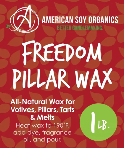 Miniatura 5 de American Soy Organics - 1 libra de perlas de cera de soya Freedom para hacer velas - Cuentas de soja para microondas - Cera de pilar premium