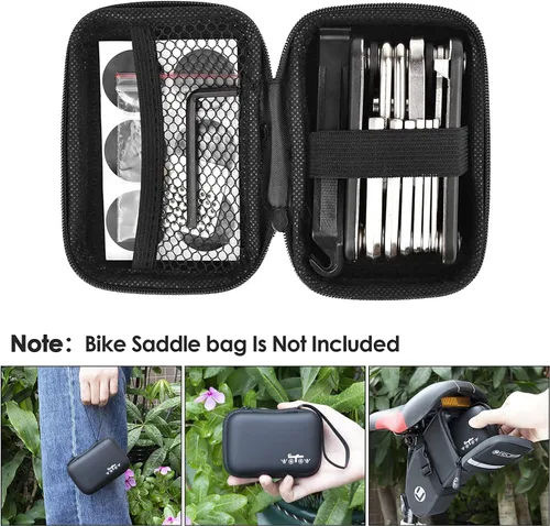 Miniatura 3 de WOTOW Kit de herramientas de reparación de bicicletas, multiherramienta 21 en 1 con llave de hueso, kit de herramientas portátil para bicicleta