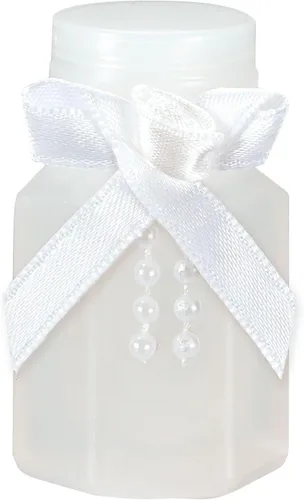 Elegante perla blanca y cinta de burbujas de boda – 2.06 x 1.13 pulgadas (24 unidades) – Perfecto para celebraciones de novia y recepción