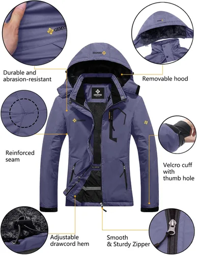 Miniatura 6 de GEMYSE Women's Mountain Waterproof Ski Snow Jacket Winter Windproof Rain Jacket