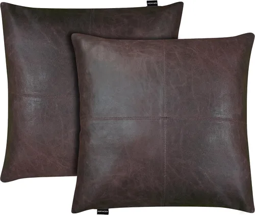 Funda de almohada de piel de cordero – Funda de cojín decorativa para sofá – Fundas para sala de estar y dormitorio, 22 x 22 pulgadas – Paquete de 2